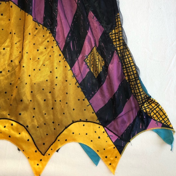 SALLY THE NIGHTMAY BEFORE CHRISTMAS Girl’s Patchwork Satin Dress Size M (8) - Picture 9 of 16